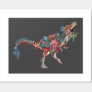 Zombie T-Rex Posters and Art